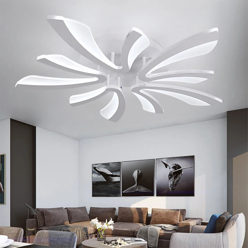 A ceiling lamp with a unique design with a remote to dim the light Yahav's home lighting