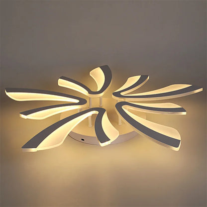 A ceiling lamp with a unique design with a remote to dim the light Yahav's home lighting