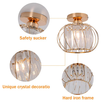 A designed crystal lamp Yahav's home lighting