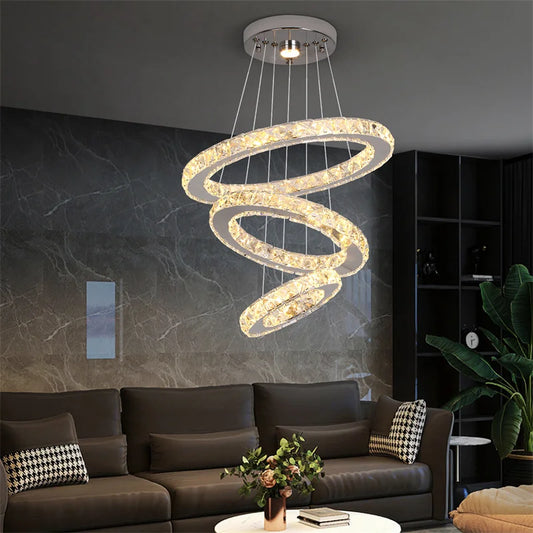 Elegance Stainless Steel LED Crystal Chandelier Yahav's home lighting