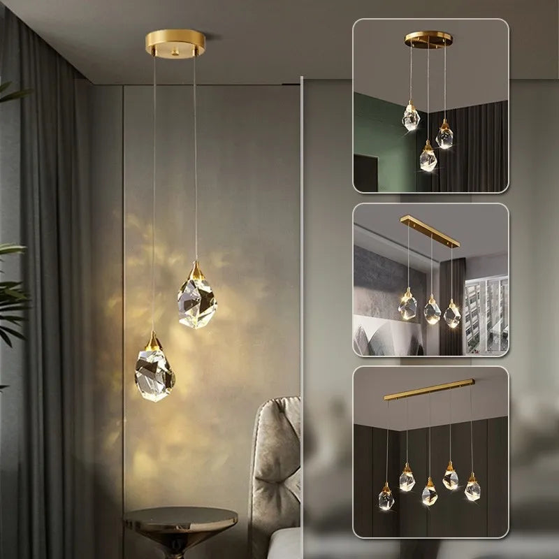 Exquisite Hanging Crystal LED Ceiling Lamp Yahav's home lighting