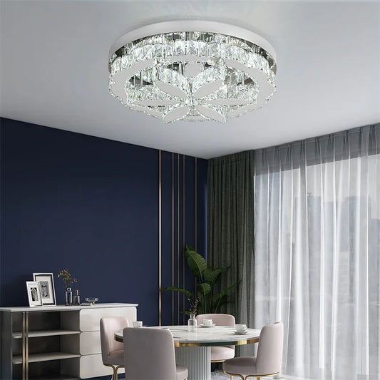 Luxury LED crystal chandelier made of stainless steel Yahav's home lighting