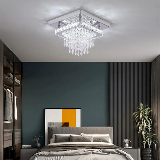 Sleek Stainless Steel LED Chandelier Yahav's home lighting